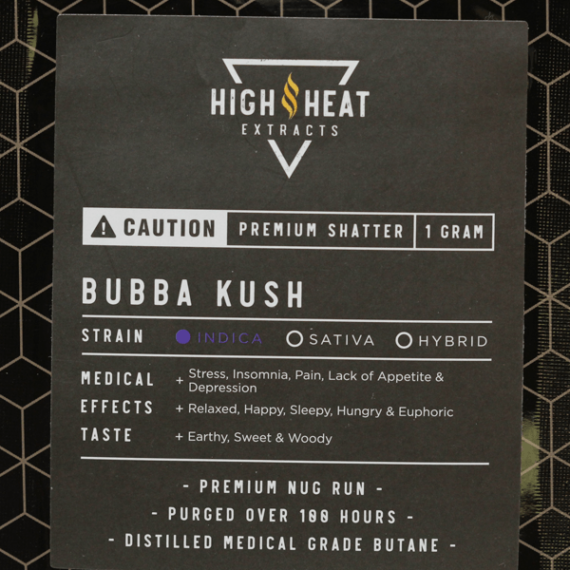 High Heat Extracts Premium Shatter (1 gram)