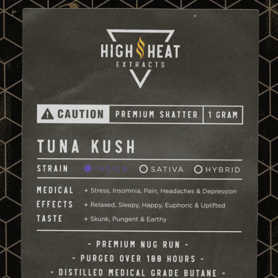 High Heat Extracts Premium Shatter (1 gram)